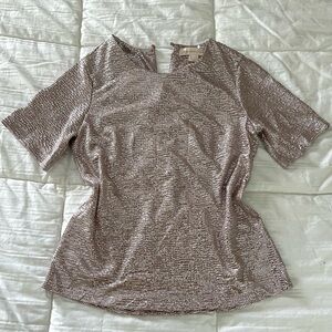 Metallic Silver Blouse